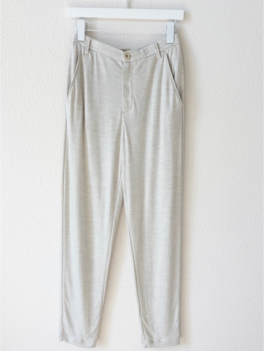 Icebreaker ICL Interlock Pant Women’s Small Ecru 100% Wool Outdoor Neutral